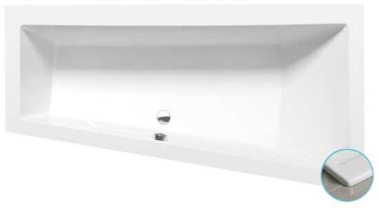 Asymetrická vaňa Polysan ANDRA R SLIM 90x170 cm akrylát pravá 81511S