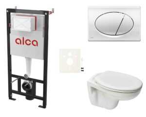 Cenovo zvýhodnený závesný WC set Alca do ľahkých stien / predstenová montáž + WC S-Line S-line Pre SIKOASP2