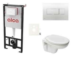 Cenovo zvýhodnený závesný WC set Alca do ľahkých stien / predstenová montáž + WC S-Line S-line Pre SIKOASP5
