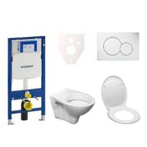 Cenovo zvýhodnený závesný WC set Geberit do ľahkých stien / predstenová montáž + WC S-Line S-line Pro 111.300.00.5ND1