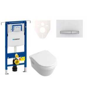 Cenovo zvýhodnený závesný WC set Geberit do ľahkých stien / predstenová montáž + WC Villeroy & Boch Omnia Architectura 111.355.00.5NB8
