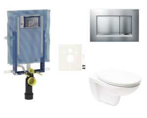 Cenovo zvýhodnený závesný WC set Geberit do ľahkých stien / predstenová montáž + WC Vitra Normus SIKOGEZNORS30
