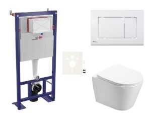 Cenovo zvýhodnený závesný WC set SAT do ľahkých stien / predstenová montáž + WC SAT Infinitio SIKOSSIN20
