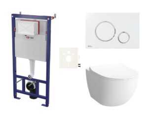 Cenovo zvýhodnený závesný WC set SAT do ľahkých stien / predstenová montáž + WC Vitra Sento SIKOSSSEN70K