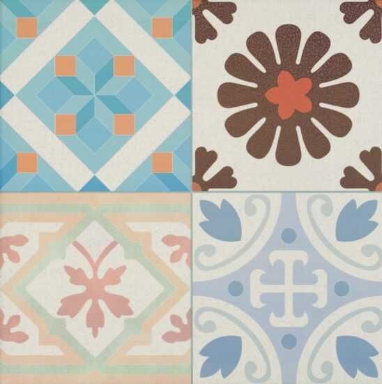 Dlažba Realonda Patchwork multicolor 44x44 cm mat PATCH44