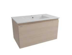 Kúpeľňová skrinka s umývadlom Naturel Ancona 80x45x46 cm akácie ANCONA280DV