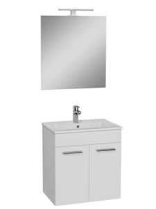 Kúpeľňová zostava s umývadlom zrcadlem a osvětlením Vitra Mia 59x61x39