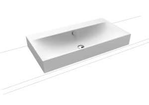 Umývadlo na dosku Kaldewei Silenio 3043 90x46 cm alpská biela bez otvoru pre batériu 904206003001