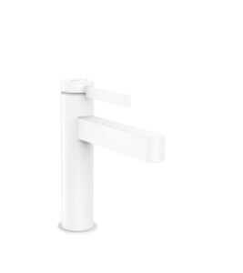 Umývadlová batéria Hansgrohe Finoris s výpusťou matná biela 76020700