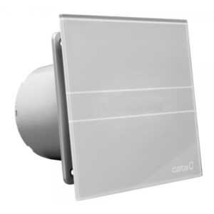 Ventilátor CATA e100 GST sklo časovač stříbrný