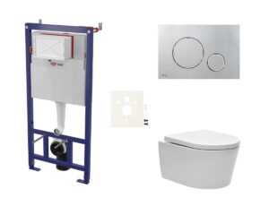 Cenovo zvýhodnený závesný WC set SAT do ľahkých stien / predstenová montáž + WC SAT Brevis SIKOSSBR71K