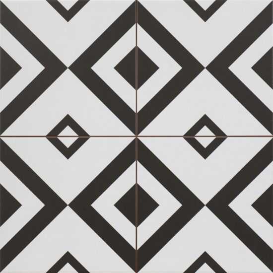 Dlažba Peronda FS Patchworks Brixton čiernobiela 45x45 cm mat BRIXTON