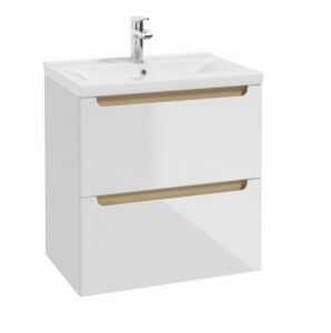 Kúpeľňová skrinka s umývadlom Naturel Stilla 60x60x45 cm biela STILLAD06056U3