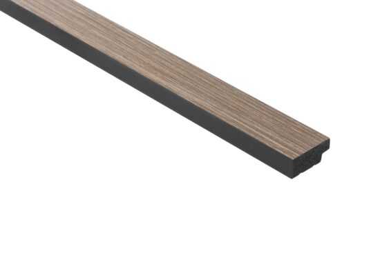 Obkladová lamela ľavé ukončenie Fineza Slat Medium Grey oak 270x3