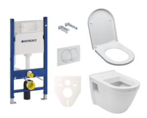 Závesný set WC Vitra Integra vč. sedátka + modul Geberit Duofix s tlačidlom Delta 20 biele SIKOGES5V0