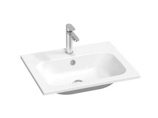 Umývadlo Ravak Chrome Slim 60x49 cm otvor pre batériu uprostred XJG01160001